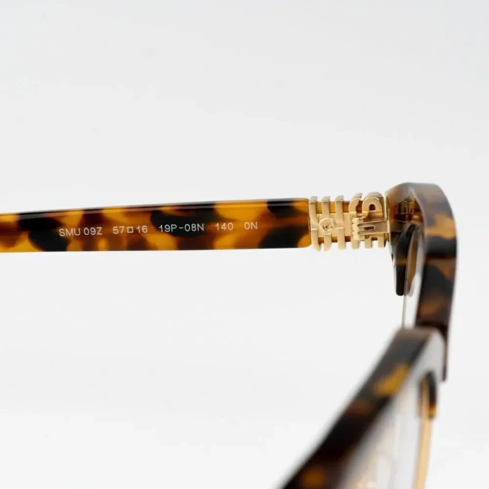 NEW Miu Miu MU09ZS 19P08N Trotoise Clear Blue Light Browline Unisex Eyeglasses